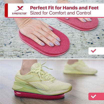 X-Protector Sliders for Working Out - 2 PCS - Double-Sided Exercise Sliders for Hard & Carpeted Floors - Gliders for Exercising!