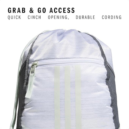 adidas Alliance Sackpack – Drawstring Backpack for Sports, Small Gym Bag