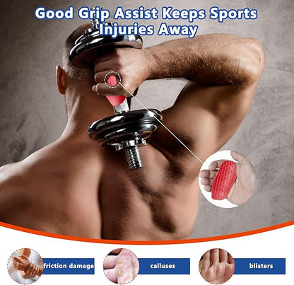 Silicone Gym Grips for Weight Lifting,Workout Gloves for Women Men Alternative,Anti Slip Gym Workout Grip,Rubber Gym Hand Grips-Weightlifting Grips Pad for Barbell,Pull Up,Ryptfit,Training