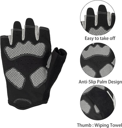 Workout Gloves for Men Women, Anti Slip Breathable Weight Lifting Gloves for Gym Exercise, Cycling, Fitness, Training
