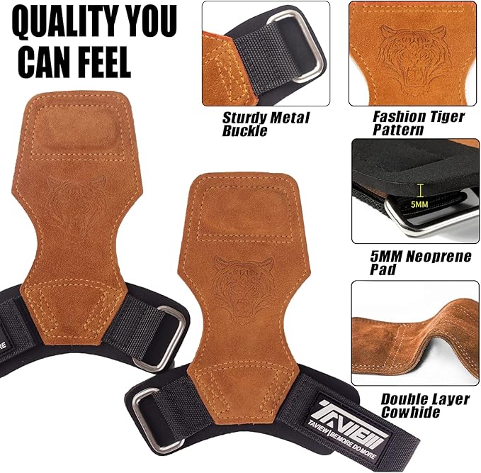 TAVIEW Wrist Straps for Weightlifting for Maximum Grip Support - Lifting Deadlift Strap & Weight Lifting Grips Gloves for Working Out Pull Up Deadlifting & Shrugs