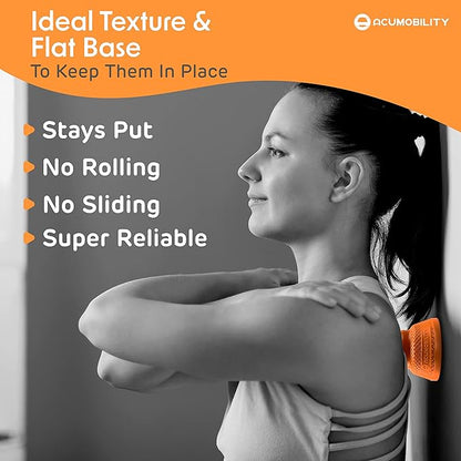Acumobility Massage Ball Roller 2 Pack - Trigger Point - Massage Balls Massage Roller Ball - Foot Massage Ball - Physical Therapy Ball