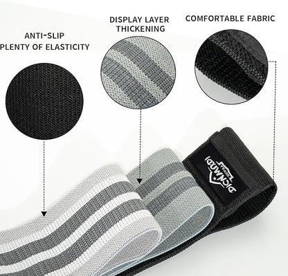 Yoga Mat Thick, 6 Fabric Resistance Bands, 2 Pack Yoga Blocks, Home Workout Equipment Essentials Starter Kit for Beginners Full Body Toning