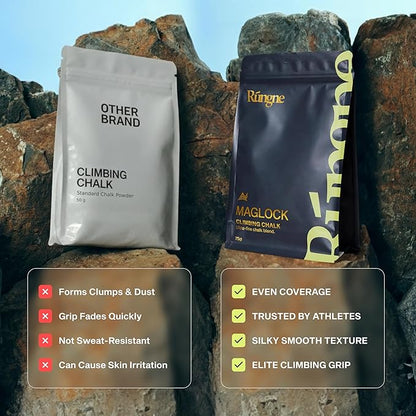 RUNGNE Chalk - Premium Sports Chalk for Rock Climbing, Bouldering, and Weightlifting - High-Performance Chalk for Superior Grip