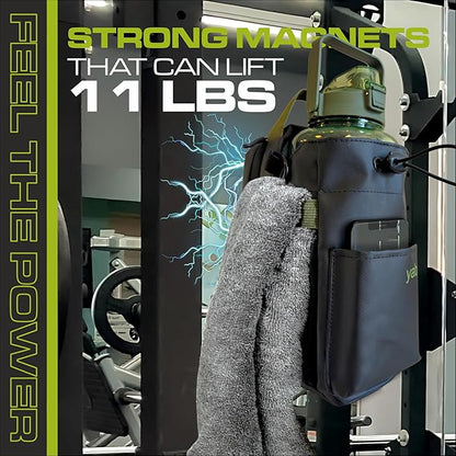 YABZ Strong Magnetic Gym Bag - Magnetic Gym Water Bottle Bag for Men and Women, High Load Capacity, Sports Gifts, Waterproof Material, Titanmag, Water Bottle Holder for Travel, Sports, Work