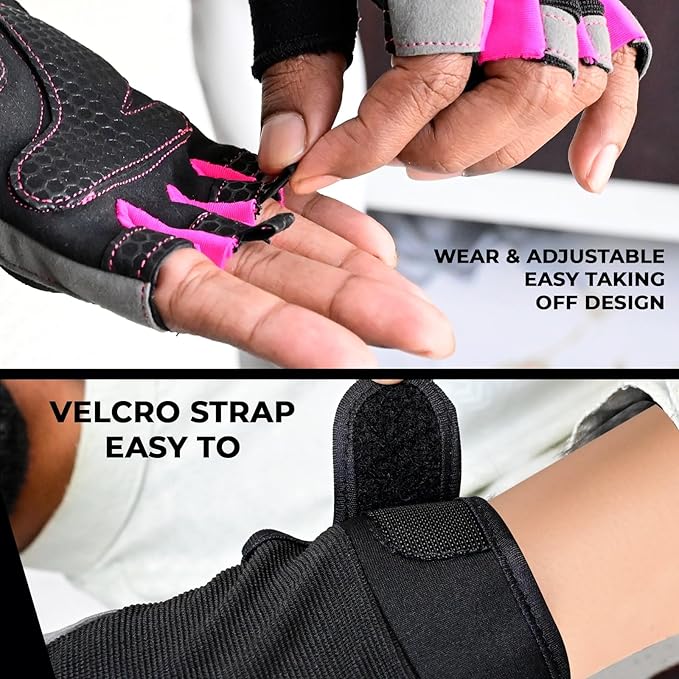 Breathable Gym Gloves for Men & Women–Lightweight,Non-Slip Workout Gloves with Full Palm Protection, Wrist Support,Ventilated Mesh for Weightlifting,Crossfit,Fitness Training & Cycling