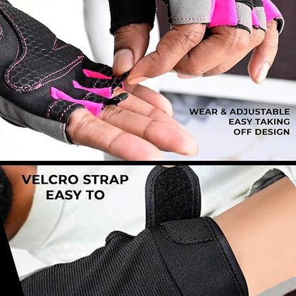 Breathable Gym Gloves for Men & Women–Lightweight,Non-Slip Workout Gloves with Full Palm Protection, Wrist Support,Ventilated Mesh for Weightlifting,Crossfit,Fitness Training & Cycling