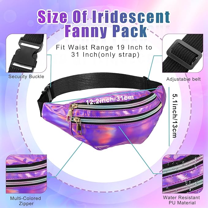 SATINIOR 80s Women Workout Outfit Neon Leg Warmer Headband Wristbands Fanny Pack Set 80s Accessories for Yoga Running