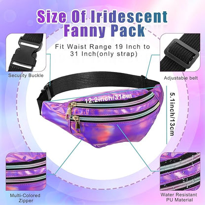 SATINIOR 80s Women Workout Outfit Neon Leg Warmer Headband Wristbands Fanny Pack Set 80s Accessories for Yoga Running