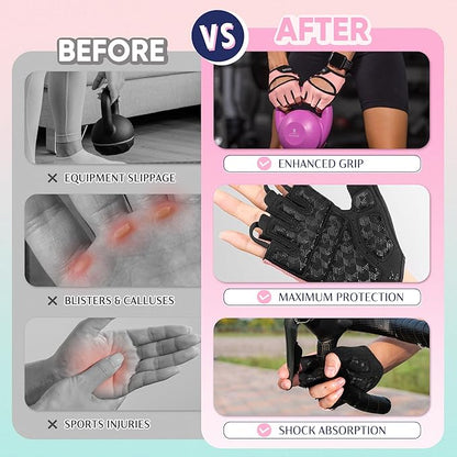 SIMARI Workout Gloves for Women Men with Full Palm Protection, Strong Grip, Cushion Impact, Breathable, Suitable for Gym Training, Kayaking, Weight Lifting, Exercise, Fitness, Cycling