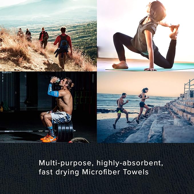 Arkwright Microfiber Gym Towel - (Case of 180) Bulk Soft Lightweight Quick Dry Hotel Quality Hand Towels, Sweat Absorbent, Perfect for Workout, Yoga, Spa, Bathroom, 15 x 24 in, Navy