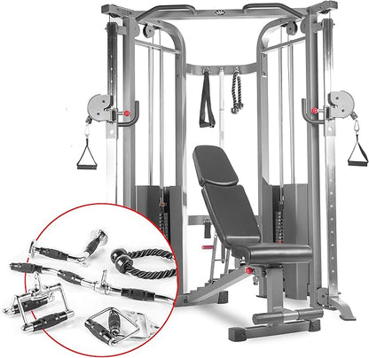 XMARK Functional Trainer Cable Machine, Dual Weight Stack Cable Pulley Machine for Strength Training, Commercial and Home Gyms, and Rehab Facilities