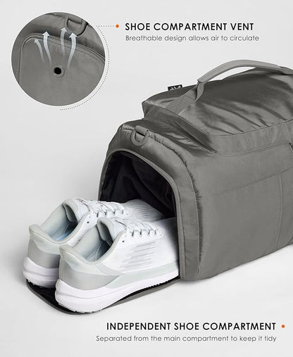 Gym Bag for Women with Shoe Compartment and Wet Pocket Convertible Gym Backpack workout Duffel Bag Multiple Pockets 30L