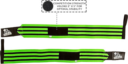 Nordic Lifting Wrist Wraps Super Heavy Duty (1 Pair/2 Wraps) 24" Support for Weight Lifting | Powerlifting | Gym | Cross Training- Weightlifting Thumb Loop - Men & Women