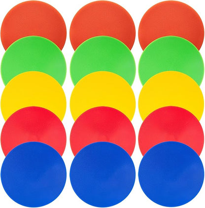 Spot Markers 4.72 Inch 9 Inch Non Slip Rubber Floor Markers Flat Field Cones Poly Dots for Soccer Basketball Sports Speed Agility Training and Drills