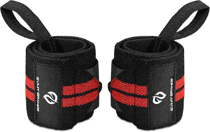 EVMT Premium Wrist Wraps for Weightlifting | Durable Lifting Straps for Enhanced Wrist Support | Perfect for Strength Training, Gym Workouts & General Athletics