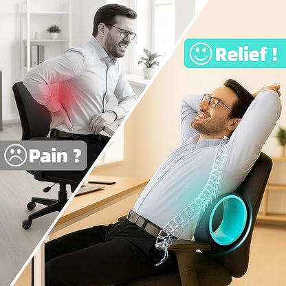 Back Roller Wheel for Back Pain – 3-Pack Yoga Wheel Set for Deep Tissue Massage, Stretching & Posture Support – EVA Foam Back Stretcher – Supports Up to 500lbs