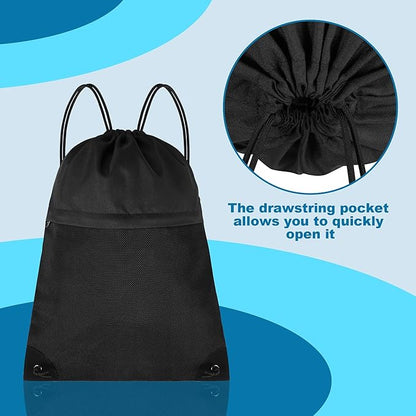 2Pcs Drawstring Backpack Gym Bag - String Gym Bag for Women & Men, Lightweight Cinch Sports Sackpack for Beach, Travel, Yoga, Swimming