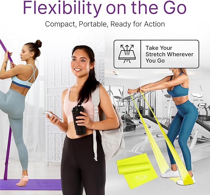 Stretching Strap with Door Anchor & Resistance Band – Leg Stretcher for Improving Flexibility & Splits – Ideal for Ballet, Dance, Cheer, Yoga & Gymnastics – Home Training Equipment for All Levels