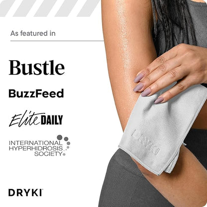 Pocket-Sized Sweat Towels - The Original Sweat Absorbing Handkerchiefs - Quick-Dry Microfiber Sweat Rags for Face, Hands, & Body - Men & Women - Gym, Sports, and Work (White: 5 Pack)