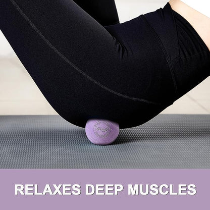 Massage Lacrosse Ball for Myofascial & Trigger Point Release, Muscle Knots, Yoga Therapy – Improves Joint Mobility & Relieves Pain – Shoulder, Back, Plantar Fascia, HIPS – 2.5-Inch Purple-03 Rubber