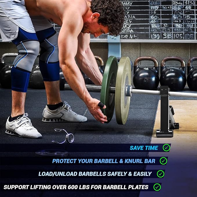 Yes4All Deadlift Jack/Barbell Stand – Holds 600lb Barbell Plates for Deadlift Exercise, Squat Wedge for Squat/Weight Training