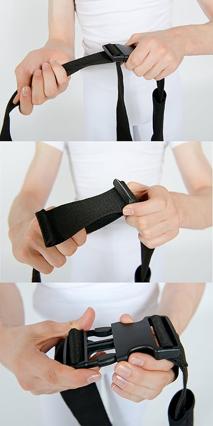 Si-Stretcher Stretching and Flexibility aid for Martial Artists, Dancers, Gymnasts, Cheerleaders, Physical Therapy, Yoga, Pilates & Athletes A Comfortable Stretching Band/Strap