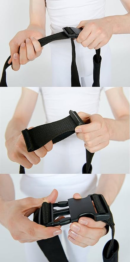 Si-Stretcher Stretching and Flexibility aid for Martial Artists, Dancers, Gymnasts, Cheerleaders, Physical Therapy, Yoga, Pilates & Athletes A Comfortable Stretching Band/Strap