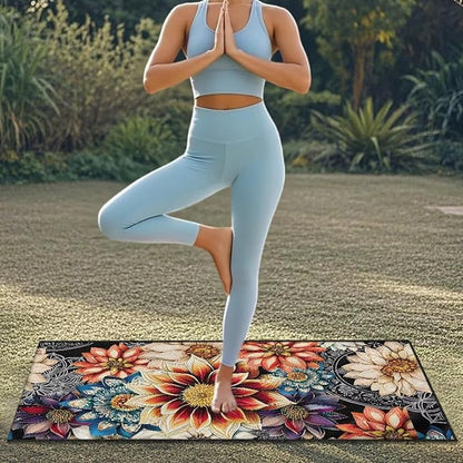 Bulopur Dahlia Floral Car Seat Towel Cover After Gym Workout Running Swimming Boho Automotive Accessories for Girly Non-Slip Sweating Car Seat Cover Removable