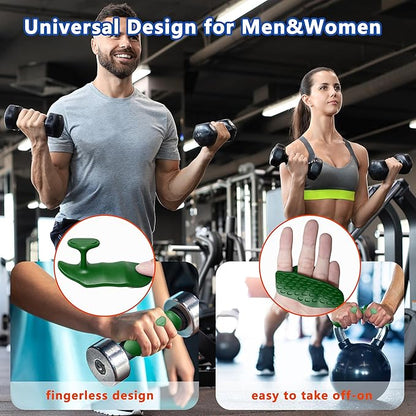 Silicone Gym Grips for Weight Lifting,Workout Gloves for Women Men Alternative,Anti Slip Gym Workout Grip,Rubber Gym Hand Grips-Weightlifting Grips Pad for Barbell,Pull Up,Ryptfit,Training