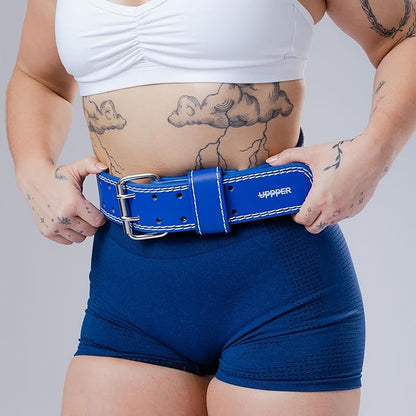 UPPPER Weight Lifting Belt - Double Prong 4” to 2.5” Tapered Premium Lifting Belt for Men and Women - Ultimate Back Support For Weightlifting and Powerlifting | Premium Fitness Gear