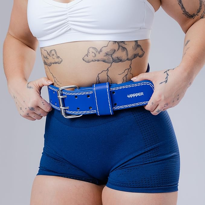 UPPPER Weight Lifting Belt - Double Prong 4” to 2.5” Tapered Premium Lifting Belt for Men and Women - Ultimate Back Support For Weightlifting and Powerlifting | Premium Fitness Gear