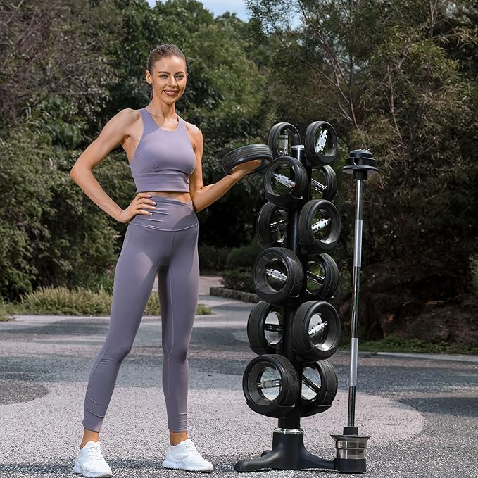 Dumbbell Weight Plates –Dual Purpose Ergonomic Fitness Equipment, Multifunctional Design for Strength Training, Full Body Workouts and Home Gym