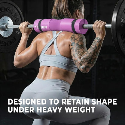 Barbell Pad for Squats, Lunges and Hip thrusts Great for Squats, Lunges, Hip Thrusts, Weight Lifting & More - Fit Standard and Olympic Bars Perfectly