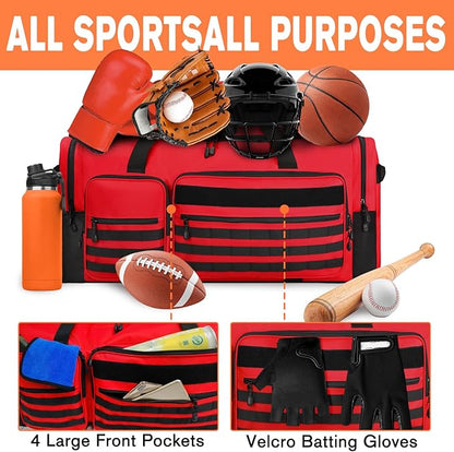 Goloni 130L Heavy Duty Large Duffle Equipment Bag,Catchers Gear Bag with Shoe Compartment,Baseball Duffle Bag