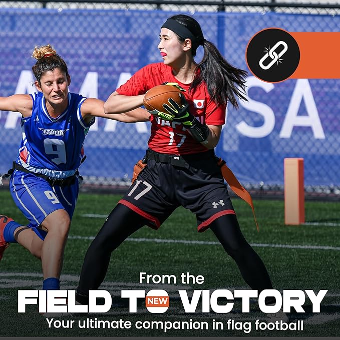 Gameday Flag Football Set – Kits for 2–14 Players w/Belts, Agility Cones & Carry Bag – Available in Multi Colors & Sizes