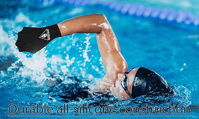 Water Gear Silicone Force Gloves - Aqua Fitness Gloves - Great for Workouts and Diving - Designed with Enhanced Grip