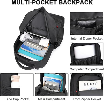 seyfocnia Gym Backpack for Men, Waterproof Sports Backpacks With Shoe Compartment Lightweight Workout Trainning Back Pack Casual Travel Daypack 21inch-Black
