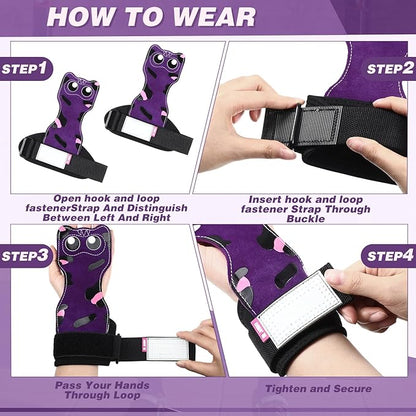 Lifting Wrist Straps Weight Lifting Grips with Cushion Wrist Loop Gym Workout Straps Double Layer Leather with Storage Pouch for Women and Men Deadlift Powerlifting Pull Up