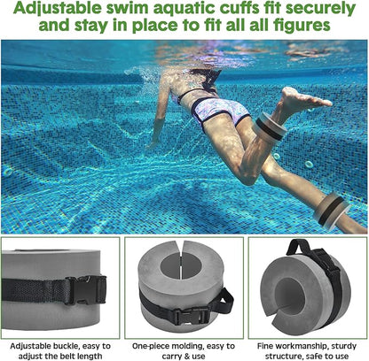 5 Pcs Pool Aquatic Exercise Set Including 2 Lightweight Water Dumbbells, 2 Ankle Swimming Weights, and Swim Belt Water Exercise Equipment for Aquatic Aerobics