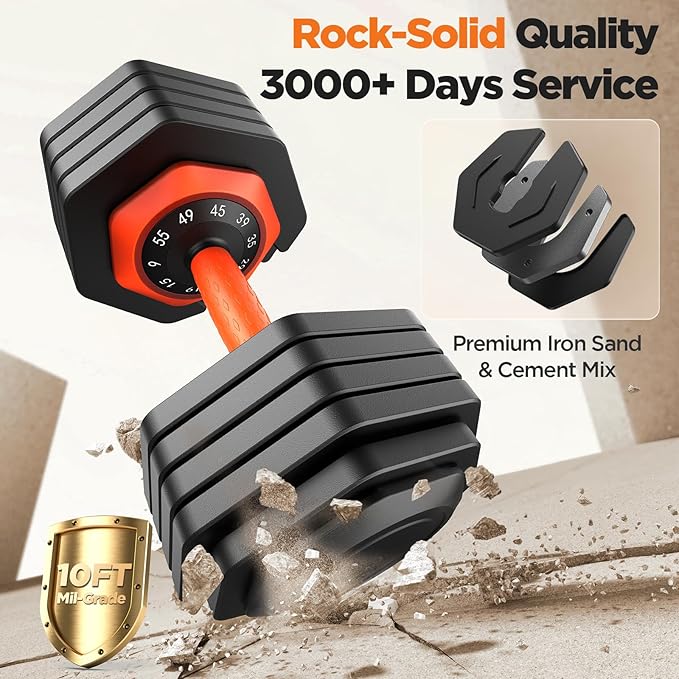 2026 Updated Adjustable Dumbbell Set of 2, 110lbs/50lbs Weights Dumbbell Set with Storage Box, 25lbs/55lbs Adjustable Weights with Anti-slip Silicone Grip, Weight Set For Home Gym Suit both Men and Women