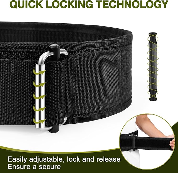 Weight Lifting Belt and Lifting Straps: Weightlifting Gym Belt for Men Women Deadlift Squats Belt for Bodybuilding Workout