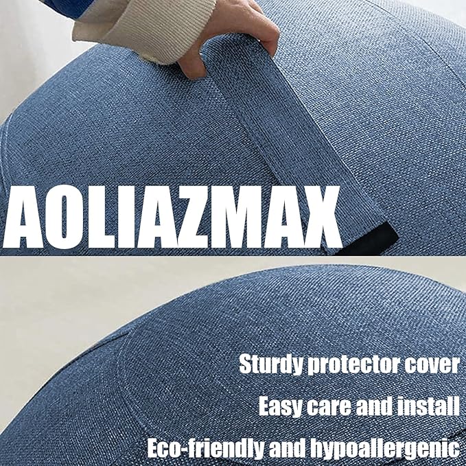 Yoga Ball Cover - Pilates Exercise Yoga Ball Cover, Anti Scratch Exercise Ball Cover with Handle for 55/65/75cm Birthing Ball, Stability Ball, Balance Ball (Without Ball)