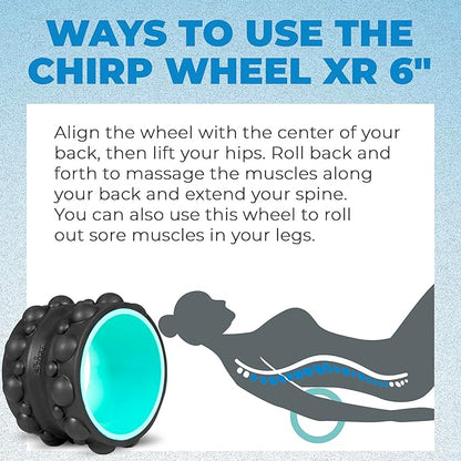 Chirp Wheel XR Knot Kneader - Firm Massage Roller, Shiatsu Thumb Massage, Muscle Release Tool for Knots &Tension Relief | High Density Foam for Physical Therapy & Relaxation, 500lbs Capacity, 6" Mint