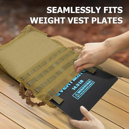 EVERYMATE Weighted Vest Men, Adjustable Weighted Vest Workout Vest for Strength Training Adjustable Strength and Endurance Training Fitness Tactical Running