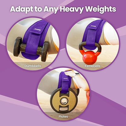 Hip Thrust Belt, Balency Hip Thrust Belt for Dumbbells Heavy, Booty Belt for Hip Thrust, Slip-Resistant Padding Hip Thrust Belt for Gym or Home Workouts, Hip Thrust Band for Dumbbell Kettlebell Plate
