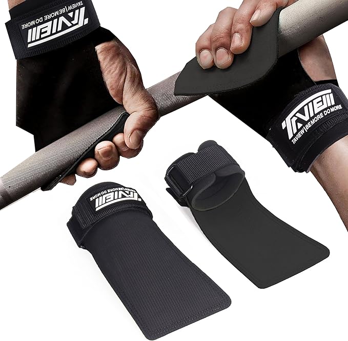 TAVIEW Wrist Straps for Weightlifting for Maximum Grip Support - Lifting Deadlift Strap & Weight Lifting Grips Gloves for Working Out Pull Up Deadlifting & Shrugs