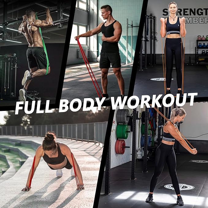 Resistance Bands for Working Out, Pull up Bands, Workout Bands, Exercise Bands, Stretching Bands for Strength Training, Fitness, Mobility Training, Home Workout, Physical Therapy, Stretching