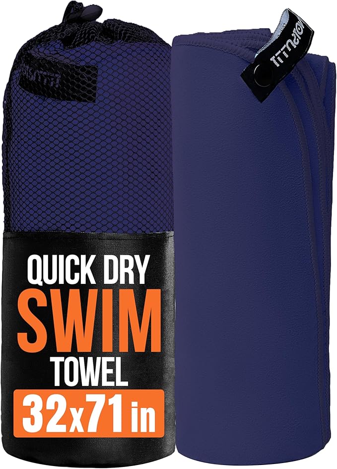 illusion Extra Large Microfibre Swimming Towel (71''L x 32''W)–Compact, Lightweight & Quick Dry Towel-Perfect for Travel, Gym, and Swim Towels Ideal for Post-Workout Showers & After Swimming