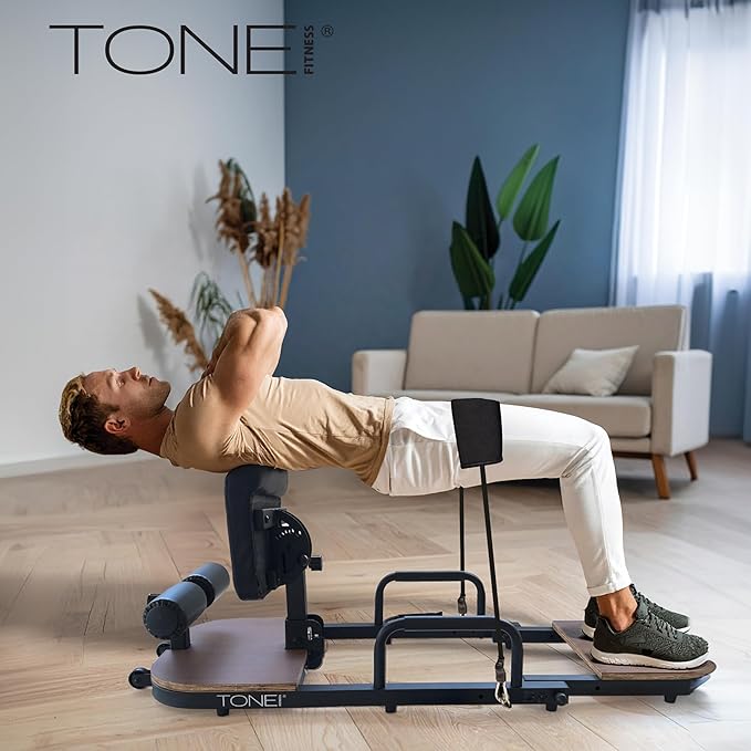 Tone Fitness Foldable Hip Thrust & Glute Exercise Machine | Adjustable Sissy Squat, Core & Leg Trainer | Multiple Colors